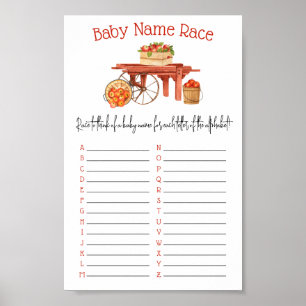 De appel van onze Eye Baby Naam Race Shower Game Poster
