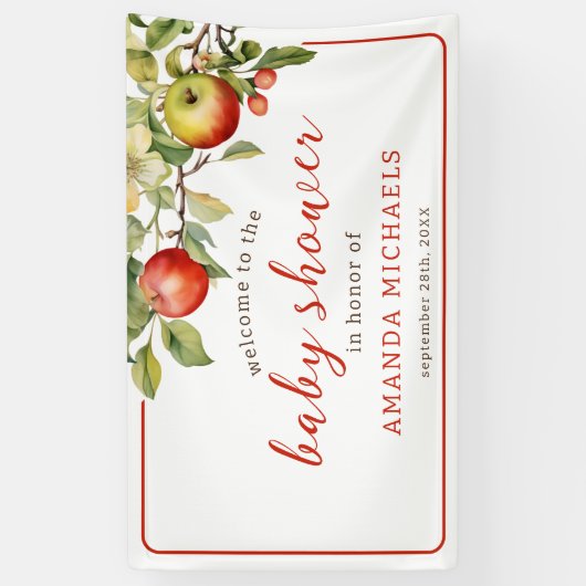 De appel van onze Eye Baby shower Banner (Verticaal)