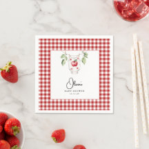 De appel van onze Eye Baby shower Cocktail servet