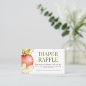 De appel van onze Eye Baby shower Luier Raffle Informatiekaartje (Staand voorkant)