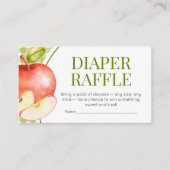 De appel van onze Eye Baby shower Luier Raffle Informatiekaartje (Voorkant)
