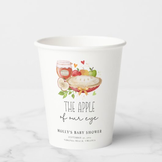 De appel van onze Eye Baby shower Paper Cup Papieren Bekers (Voorkant)