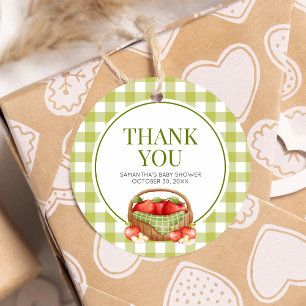 De appel van onze Eye Baby shower Ronde Bedankjes Labels