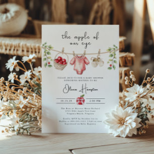 De appel van onze Eye Baby shower uitnodiging