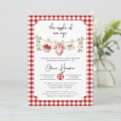 De appel van onze Eye Baby shower uitnodiging (Staand voorkant)