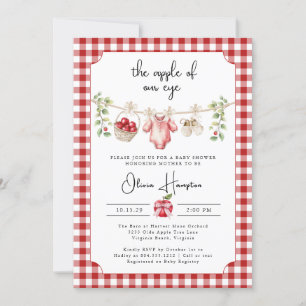 De appel van onze Eye Baby shower uitnodiging