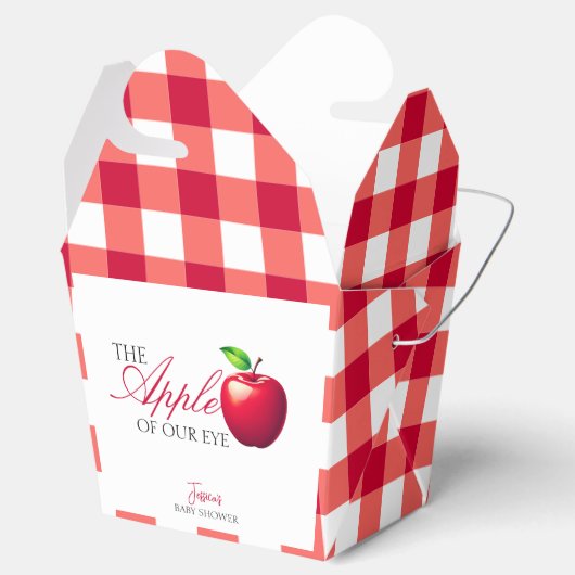 De appel van onze Eye Herfst Baby shower Bedankdoosjes (Geopend)