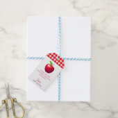 De appel van onze Eye Herfst Baby shower Cadeaulabel (Met Touw)