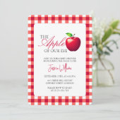 De appel van onze Eye Herfst Baby shower Kaart (Staand voorkant)