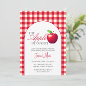 De appel van onze Eye Herfst Baby shower Kaart (Staand voorkant)