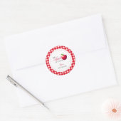 De appel van onze Eye Herfst Baby shower Ronde Sticker (Envelop)