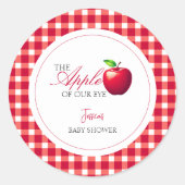 De appel van onze Eye Herfst Baby shower Ronde Sticker (Voorkant)