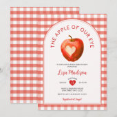 De appel van onze Eye Herfst Red Gingham Baby show Kaart (Voorkant / Achterkant)