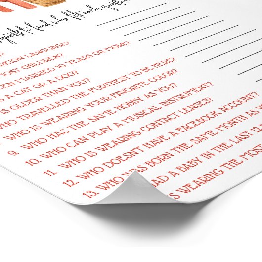 De appel van onze Eye Let's Mingle Shower Game Poster (Hoek)