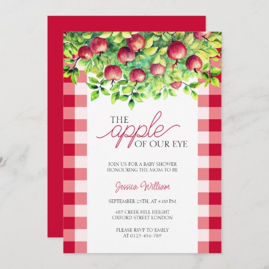 De appel van onze Eye Thanksgiving Baby shower Kaart (Voorkant / Achterkant)