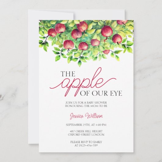 De appel van onze Eye Thanksgiving Baby shower Kaart (Voorkant)