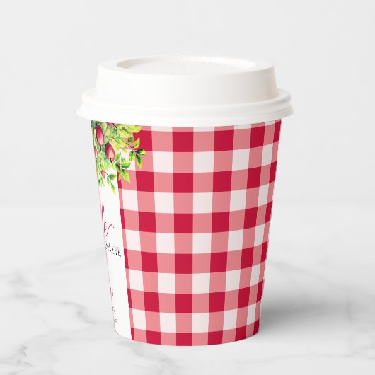 De appel van onze Eye Thanksgiving Baby shower Papieren Bekers (Links)