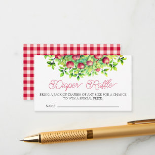 De appel van onze Eye Thanksgiving Luier Raffle Informatiekaartje