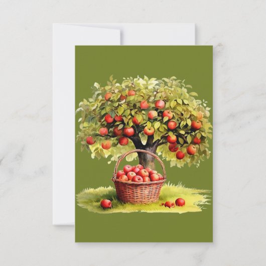 De appel van onze ogen Herfst Oogst Baby shower Bedankkaart (Achterkant)