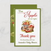 De appel van onze ogen Herfst Oogst Baby shower Bedankkaart (Voorkant / Achterkant)