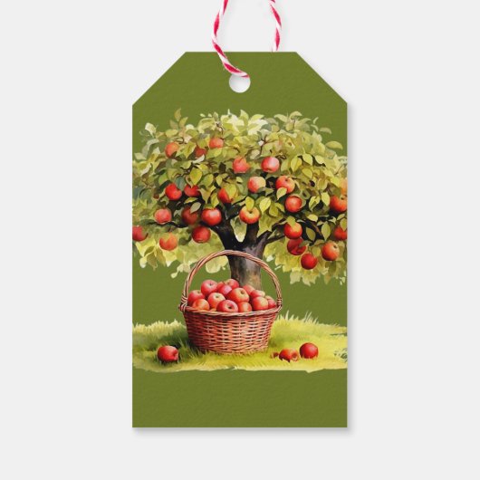 De appel van onze ogen Herfst Oogst Baby shower Cadeaulabel (Achterkant)