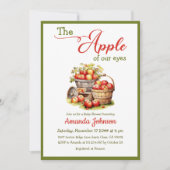 De appel van onze ogen Herfst Oogst Baby shower Kaart (Voorkant)