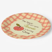 De appel van onze ogen schattige rode appel papieren bordje (Gekanteld)