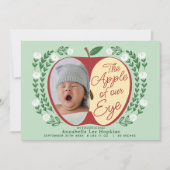De appel van onze oogfoto geboorteaankondiging kaart (Voorkant)