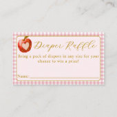 De appel van onze oogluier Raffle Baby shower Informatiekaartje (Voorkant)