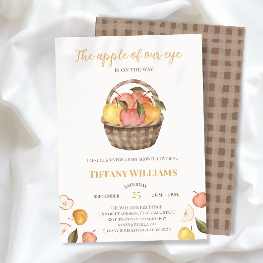 De appel van Onze Oogmand herfst Baby shower Kaart