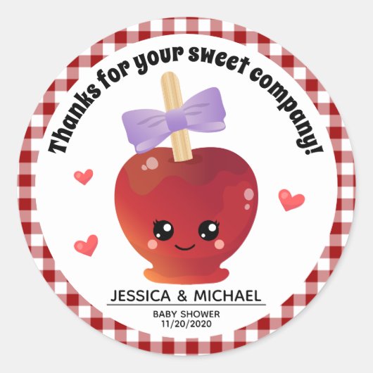 De appel van onze Sticker uit de klassieke oogrond (Voorkant)