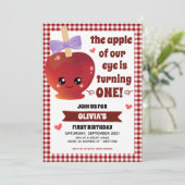 De appel van onze uitnodiging voor de geboorte van (Staand voorkant)