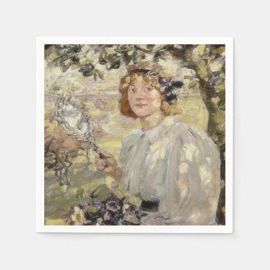 De appelboom (door Bessie MacNicol) Servet (Voorkant)