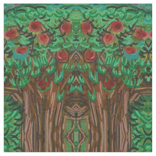 De Appelboom in Mixed-Media Stof (Close Up)