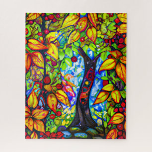De appelboom surreële digitale kunst legpuzzel