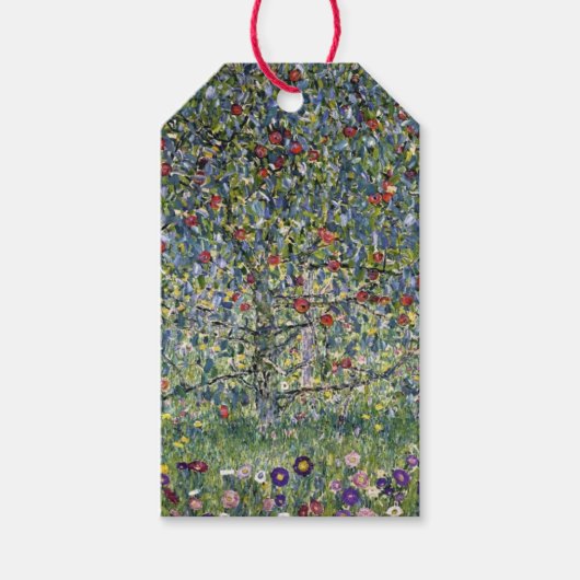 De appelboom (van Gustav Klimt) Cadeaulabel (Voorkant)