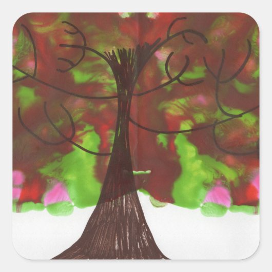 De Appelboom Vierkante Sticker (Voorkant)