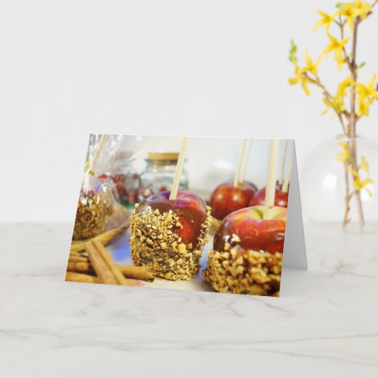 De Appelen van de Pinda van de karamel Kaart (Gele Bloem)