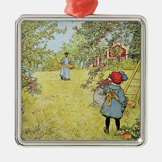 De appeloogst metalen ornament (Voorkant)