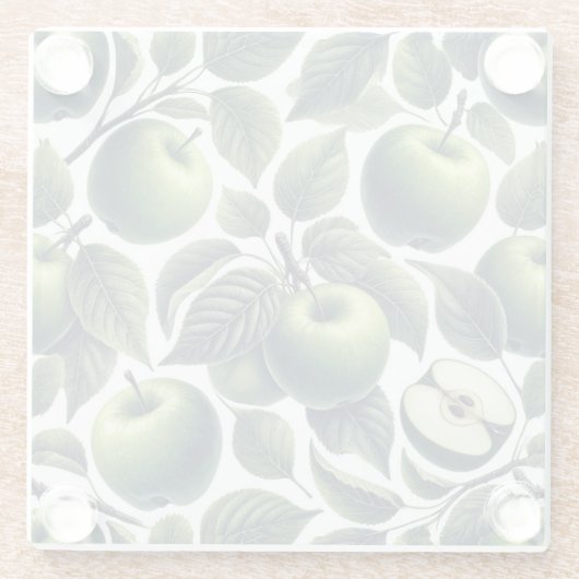 De appels van Eden Glazen Onderzetter (Achterkant)