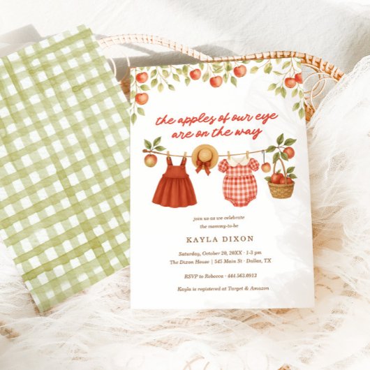 De appels van onze Eye Twin Girls Herfst Baby show Kaart