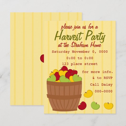 De Apple Baket Kaart (Voorkant / Achterkant)