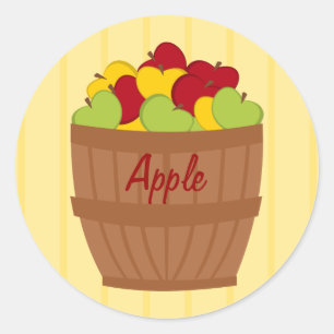 De Apple Baket Ronde Sticker
