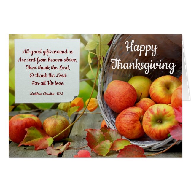 De Apple Basket Thanksgiving (Voorkant Horizontaal)