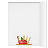 De Apple Cupcake Kaart van de leraar (Binnen (Links))