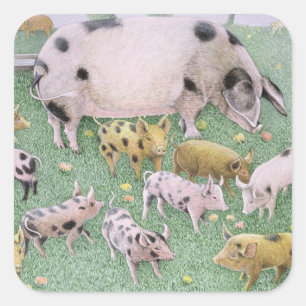 De Apple Feast Vierkante Sticker