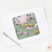De Apple Feast Vierkante Sticker (Envelop)