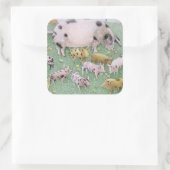 De Apple Feast Vierkante Sticker (Tas)
