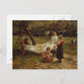 De Apple Gatherers, 1880 Briefkaart (Voorkant / Achterkant)