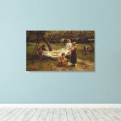 De Apple Gatherers, 1880 Canvas Afdruk (Insitu (Houten vloer))